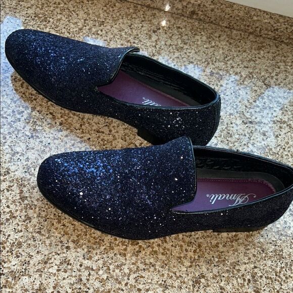 Dance 🕺 in Amalfi Purple Glitter ✨ & Sparkle ✨ Loafers 👞 👞 Sleek Slip-Ons 🪩 - Picture 15 of 17